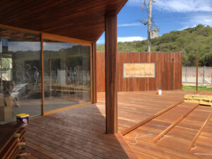 PLSLSC timber deck and seating
